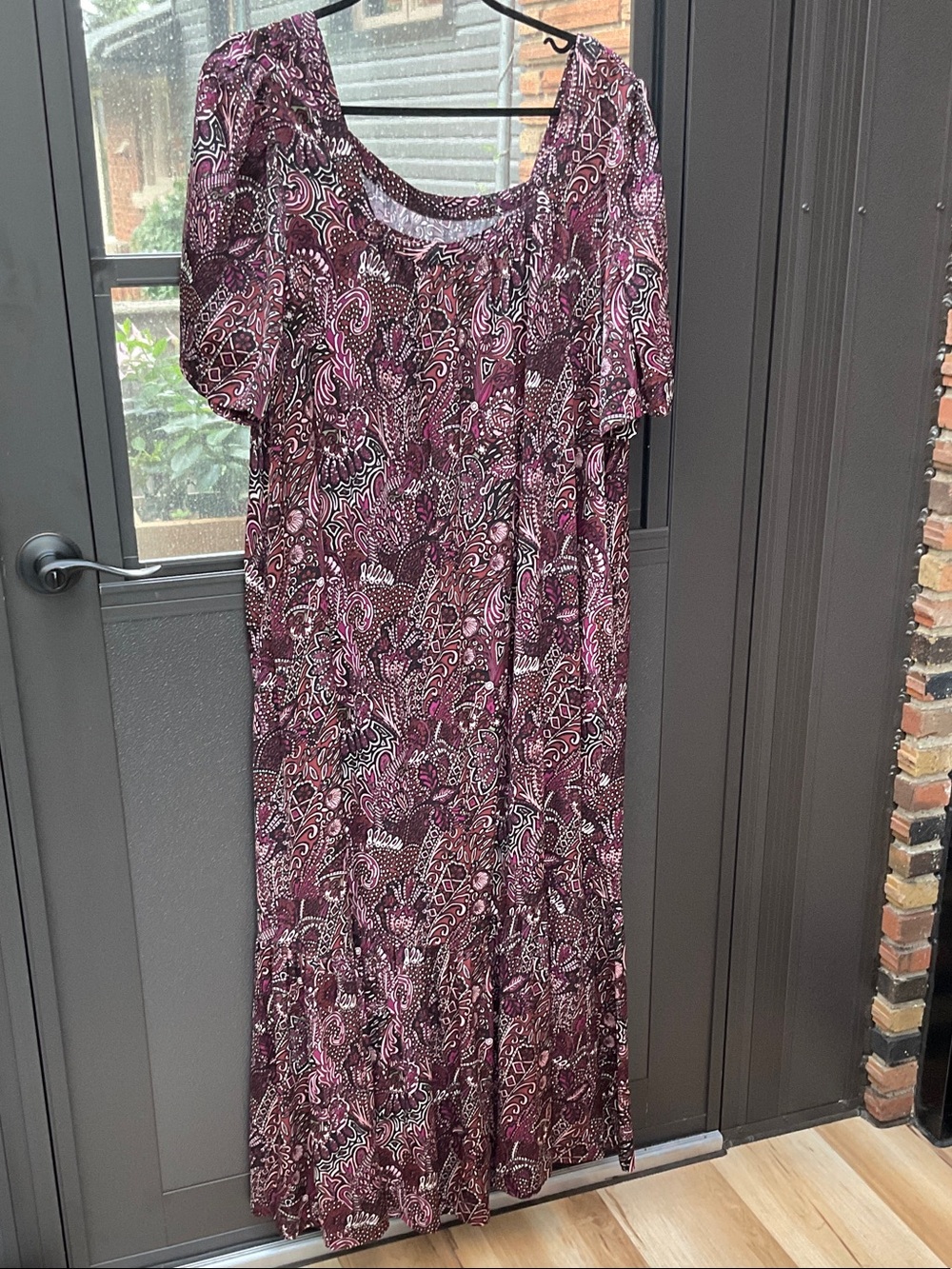 Anthropologie Plum Paisley Maxi Dress